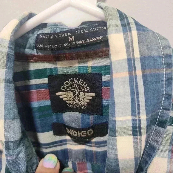Dockers Men’s Button Down Size Medium  100% Cotton - Picture 3 of 5